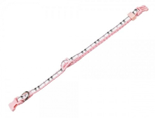 Halsband Tartan rosa L: 20-35 cm, B: 10 mm